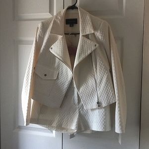 White blazer and shorts set